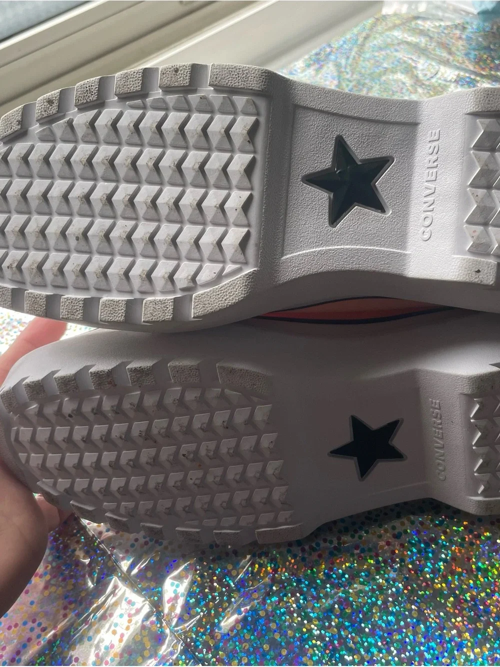 Converse Kids Peach High-Top Platform Sneakers